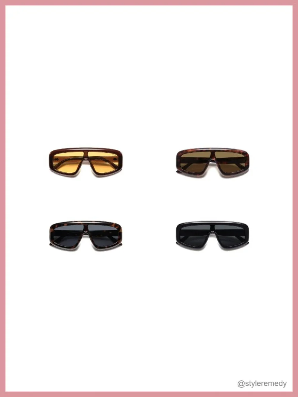 Retro Oversized Aviator Sunglasses for Women Square Shield UV400 Non-Polarized